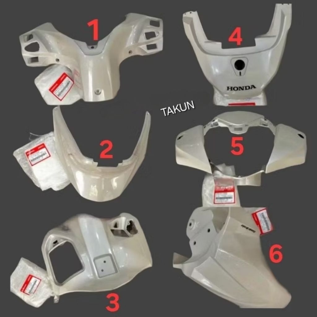 Combo dàn áo, bững nhựa LEAD 4val 2021-2024... trắng kem zin Honda