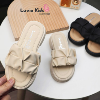 Dép bé gái cao cấp đế cao quai nhún Luvia Kids 13LK