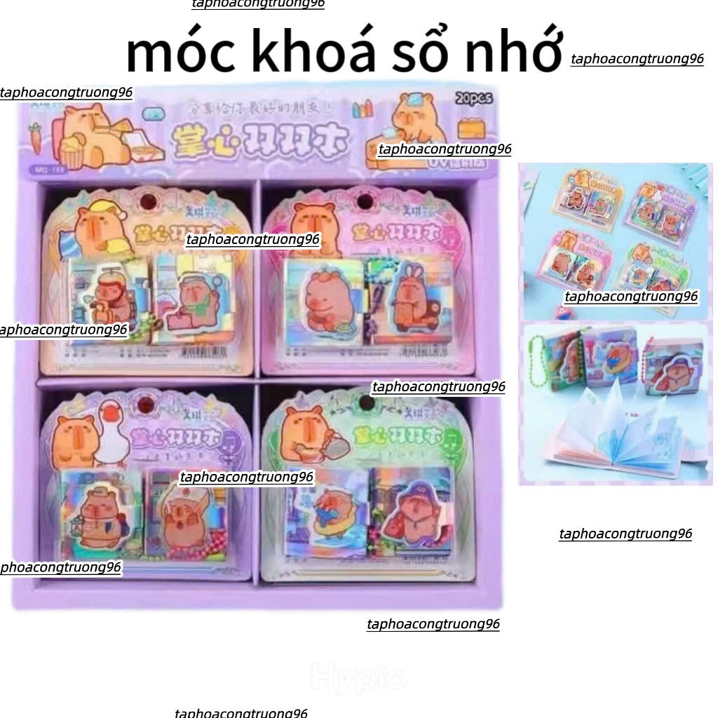 Hộp 40 bộ ( 20vỉ  ×2 quyển) giấy Nhớ giấy Ghi Chép Mini Cầm Tay Dễ Thương Vở Kẻ Ngang