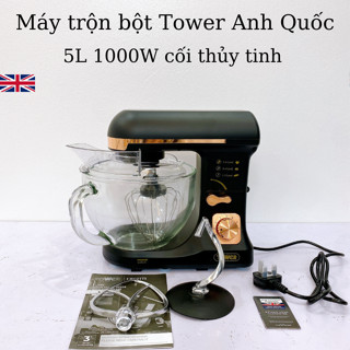   Chính hãng  Máy nhào bột TOWER 5L 1000W - Xuất Anh Mỹ Đức - Máy khỏe trộn bột chả giò trà bông đánh kem trứng.. 