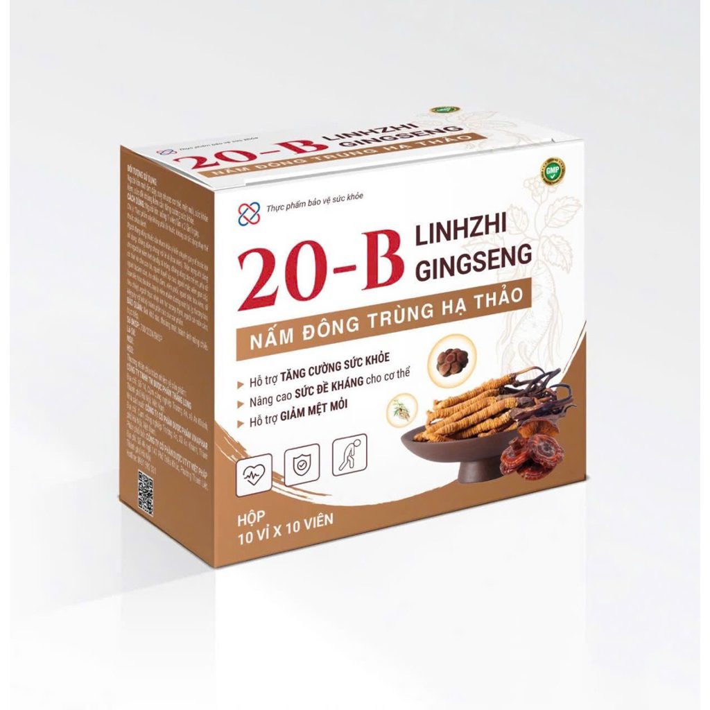 Viên uống bổ tổng hợp MULTIVITAMIN 20B LINHZHI GINSENG Đông trùng hạ thảo giúp bồi bổ cơ thể tăng cư