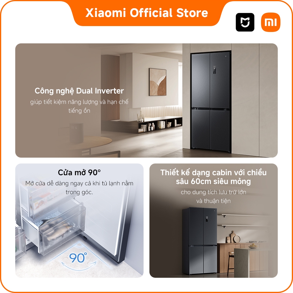 [New] hàng có sẵn ngay bây giờ Tủ lạnh Xiaomi Mijia 510L | Bảo hành 2 năm｜-1°C đến 5°C* vùng nhiệt độ có thể điều chỉnh | BigBuy360 - bigbuy360.vn