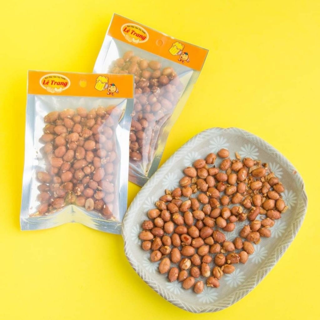 (Bịch 50g) Đậu phộng rang muối tỏi ớt Lê Trang - (Lạc rang) Đặc sản Tây Ninh siêu ngon