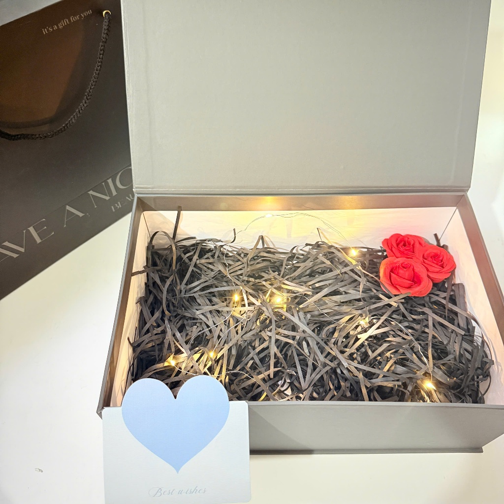 (gift xám+have) Hộp túi quà size to 30cm*20cm*11cm tặng kèm ruy băng, hộp đựng quần áo giày dép, túi