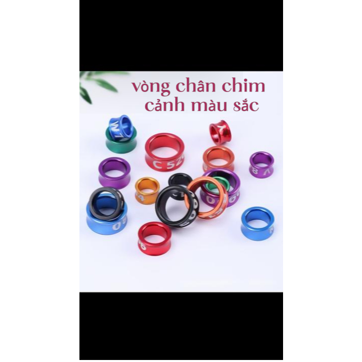 Vòng Nhẫn Đeo Chân Chim Cảnh Vẹt 3/4/4.7/5/6/7/8mm - Chất Nhôm, Dễ Dàng Tháo Lắp 