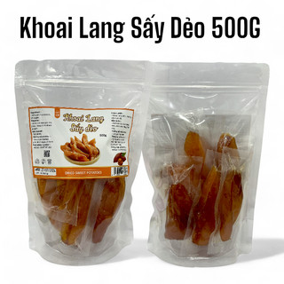 Khoai Lang Sấy Dẻo - Túi 500Gram (Đầy Đủ Hồ Sơ Công Bố & Kiểm Nghiệm Sản Phẩm)