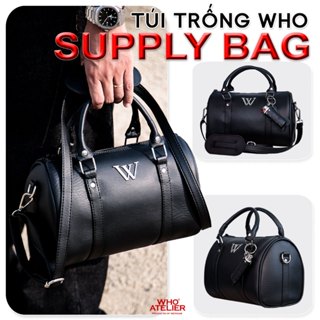  Túi trống WHO Túi xách tay logo hợp kim da PU Túi đeo chéo SUPPLY BAG 