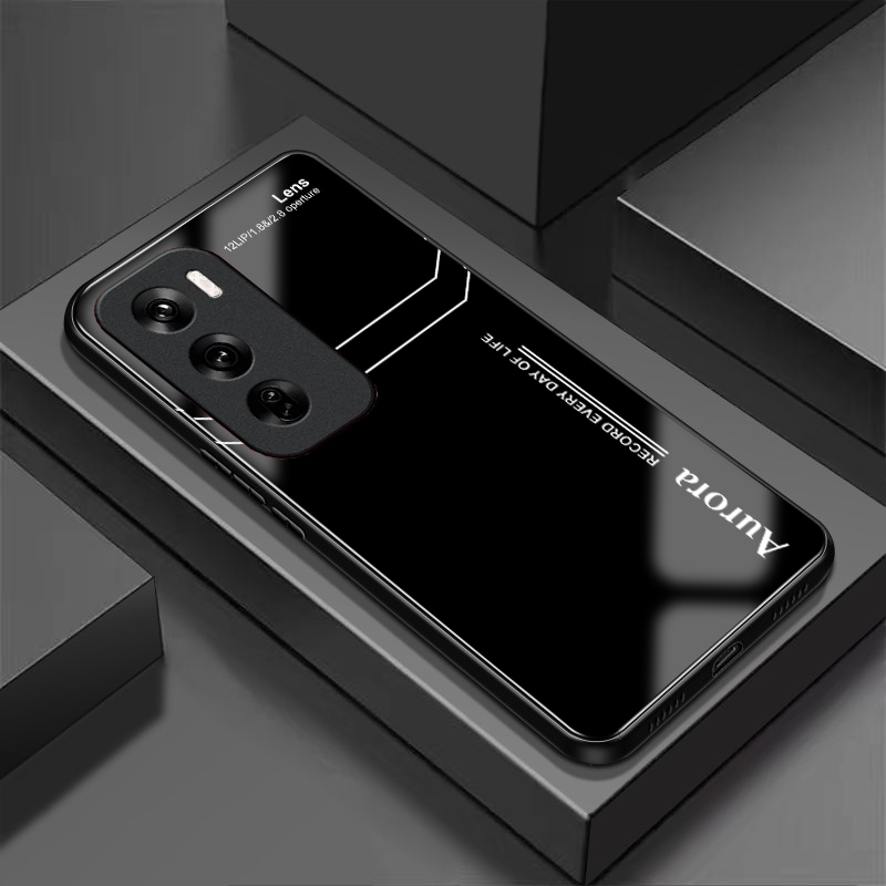 Ốp Lưng OPPO RENO 12 5G, RENO 12 PRO 5G Mặt Lưng Kính Cường Lực Sáng Bóng