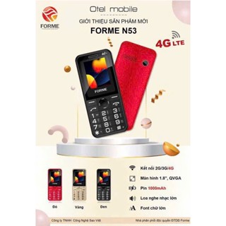 Điện Thoại 4G FORME N53 2 sim 2 sóng Mới Fullbox Bảo hành 12 tháng