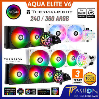 Tản nhiệt nước CPU AIO THERMALRIGHT AQUA ELITE 360 / 240 V6 V3 V2 LED ARGB BLACK /WHITE-Chính hãng BH 3 năm, PWM 5V SYNC