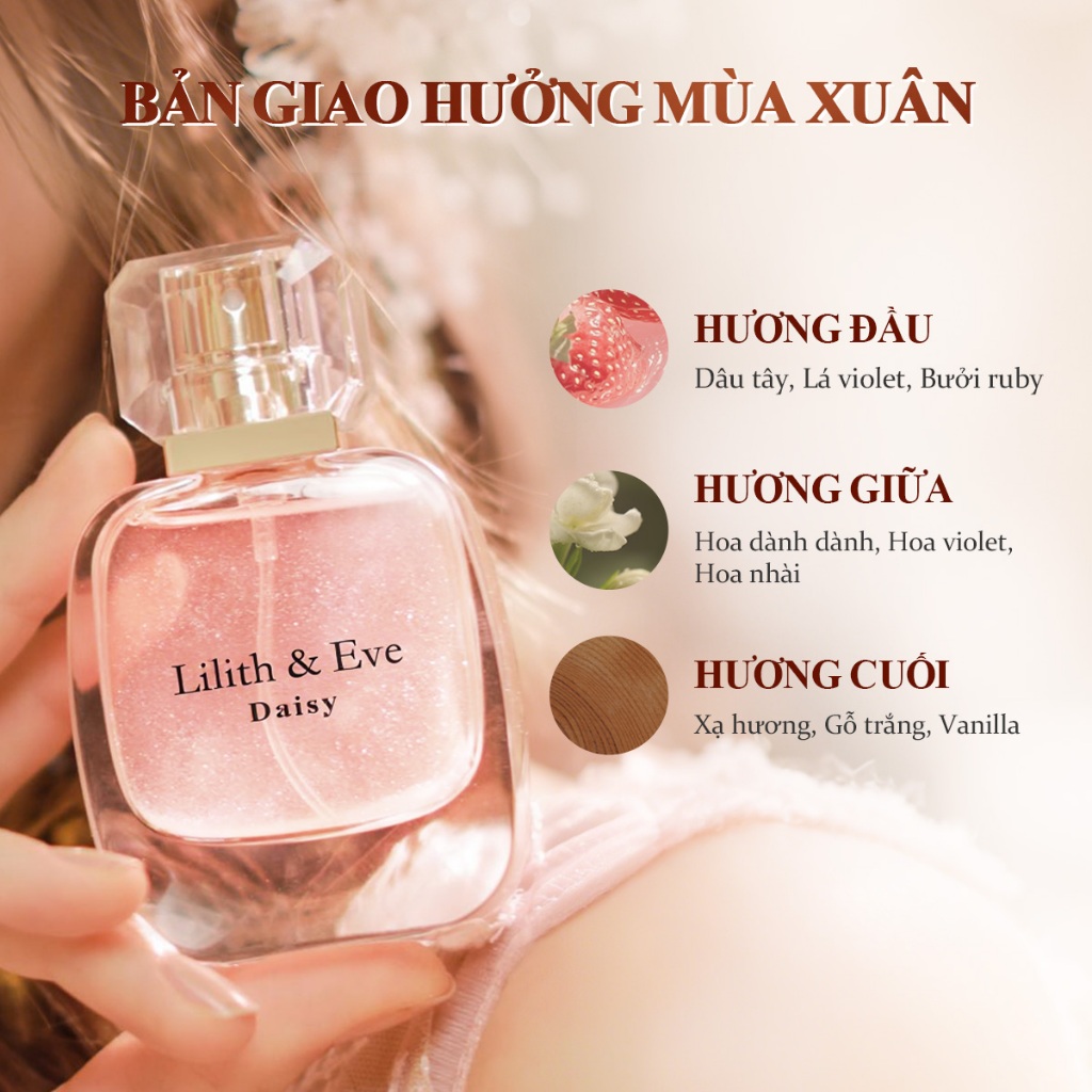 Tinh dầu nước hoa Lilith and Eve Daisy Eau De Parfum 30ml nữ thơm lâu lưu hương lâu cho body 5h | BigBuy360 - bigbuy360.vn