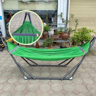 Võng xếp người lớn sơn tĩnh điện cao cấp, Bộ võng nằm khung thép phi 32 giá xưởng - bảo hành 1 năm