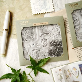  Set con dấu trong suốt Clear Stamps "Wandering Garden" | Original Product by teayou 