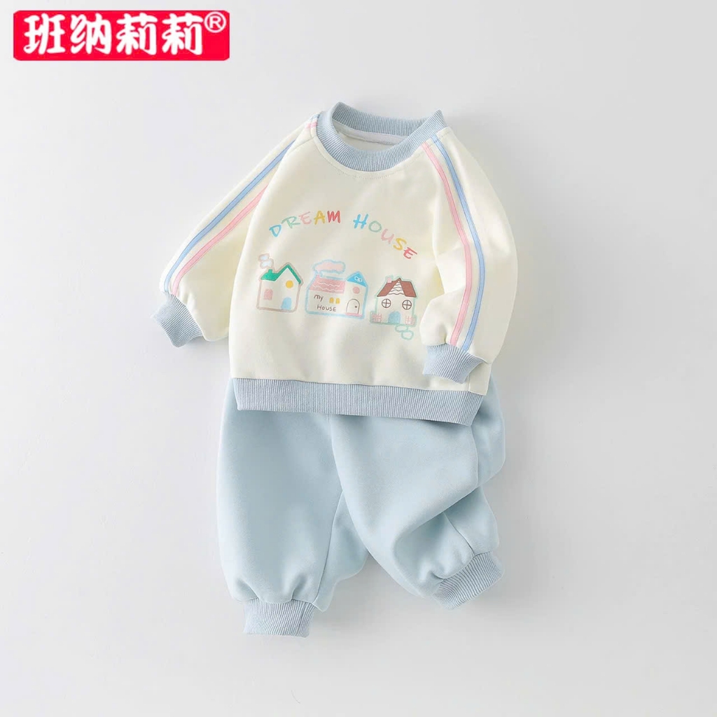 Bộ nỉ 2 da DREAM HOUSE cho bé, size 8-19 kg