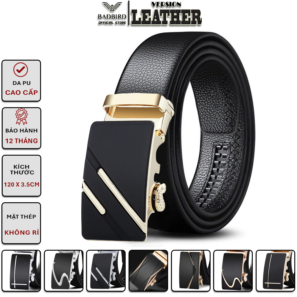 Thắt Lưng Da Nam Khóa Tự Động, da PU cao cấp v3 BADBIRD - Tự hào thương hiệu Việt Nam