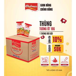 Thùng tương ớt gói Cholimex siêu tiện lợi cho quán ăn, du lịch - 800 gói/thùng