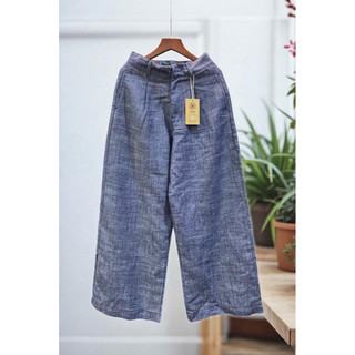  Quần lưng Tây ống Rộng Dài 90cm  chất linen đã wash  