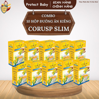 Combo 10 Hộp Đường Bắp Ăn Kiêng CORUSP SLIM (Hộp 50 gói)