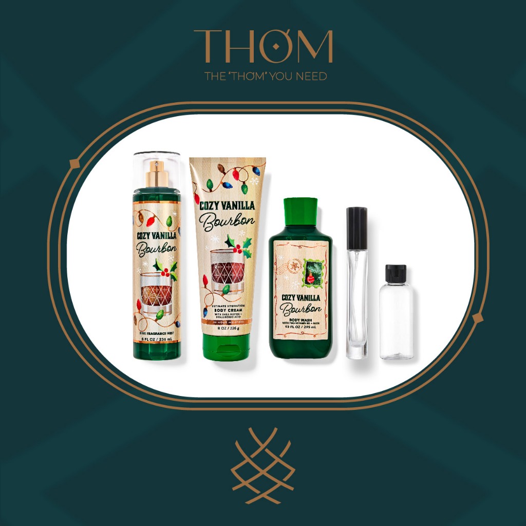 [5ML 10ML 33ML]  COZY VANILLA BOURBON | Xịt Thơm Toàn Thân Body Mist