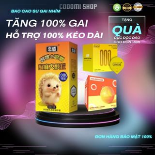  Bao cao su gai Nhím size 54mm cho GenZ hộp 10 bcs có gai siêu mỏng kéo dài quan hệ 