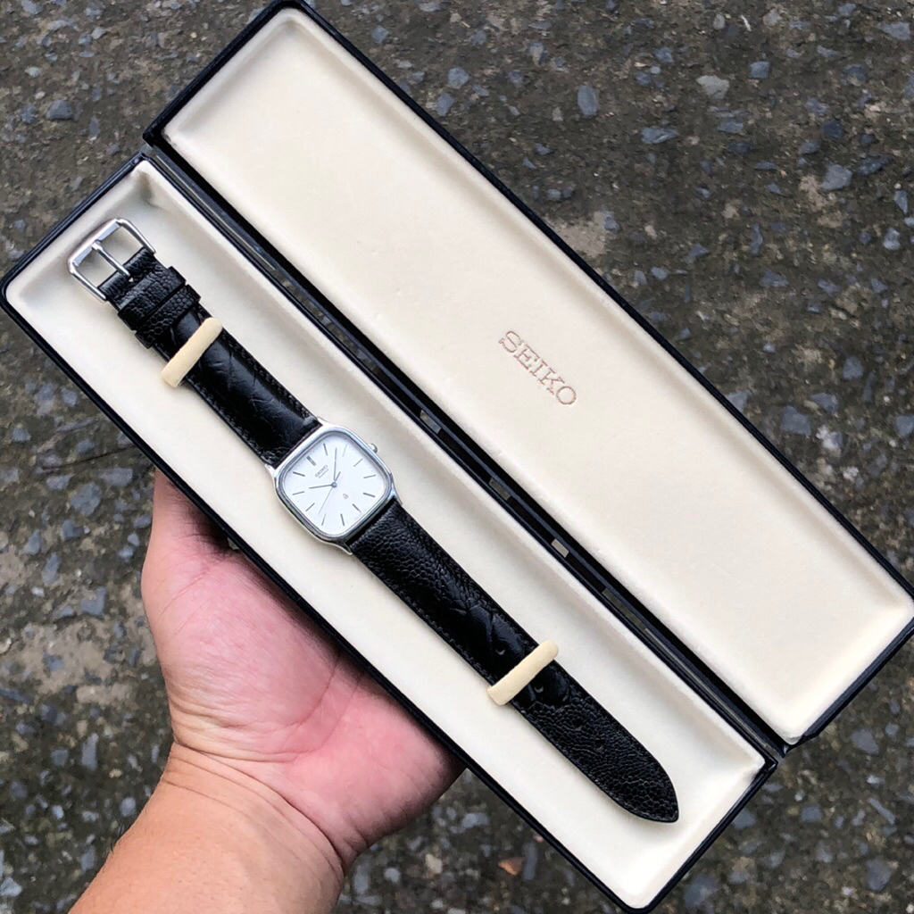 Đồng hồ Nam Nữ Seiko Tank dây da