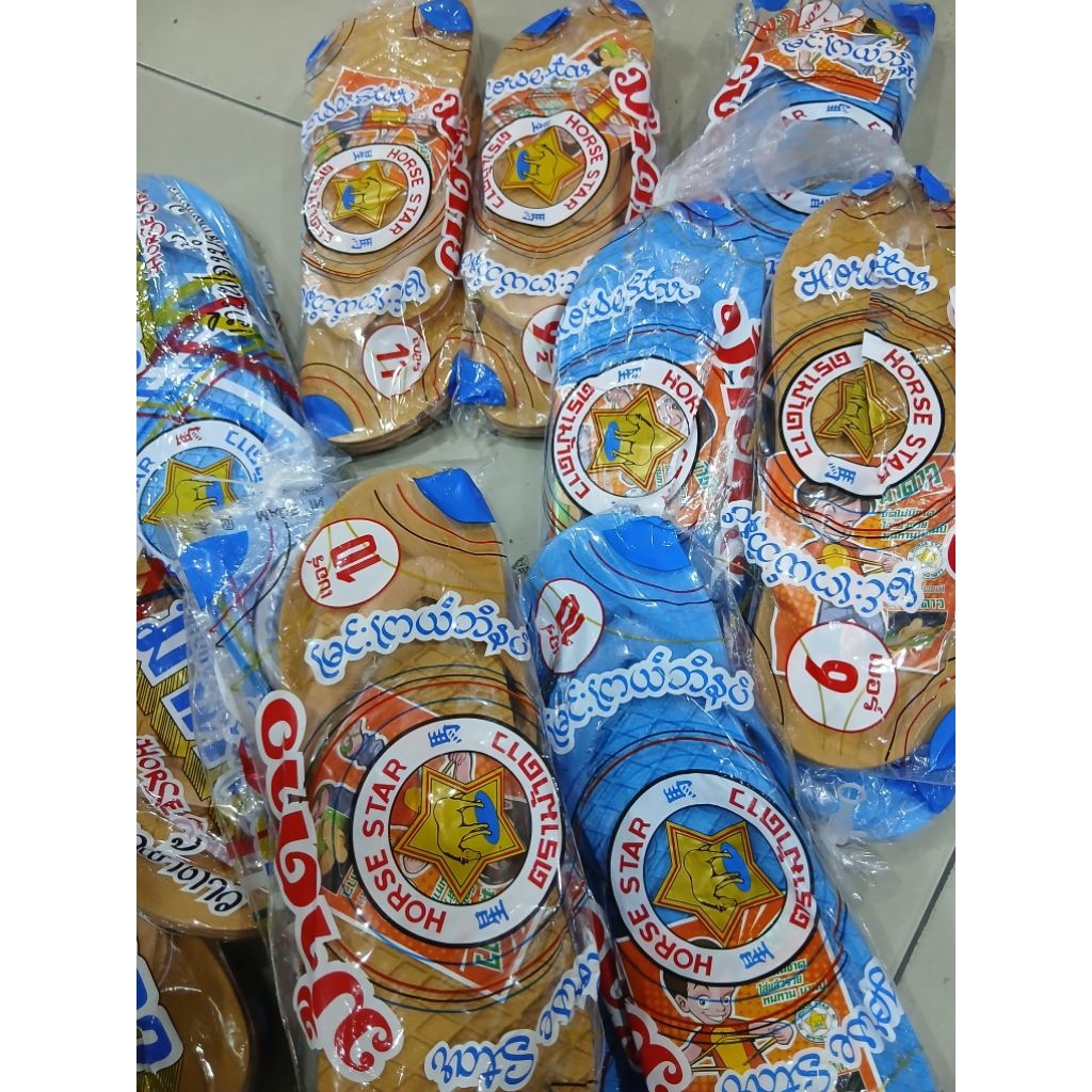 ( Chánh Hãng Thái HORSE STAR ) Dép lào thái ( Màu Xanh, vàng)( uy tín).