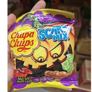  Kẹo Dẻo Chupa Chups  Scary Mix Hương Trái Cây Hỗn Hợp Phiên Bản Giới Hạn Gói 50g 
