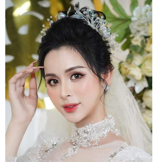 Bờm hoa cài đá cho cô dâu HC963