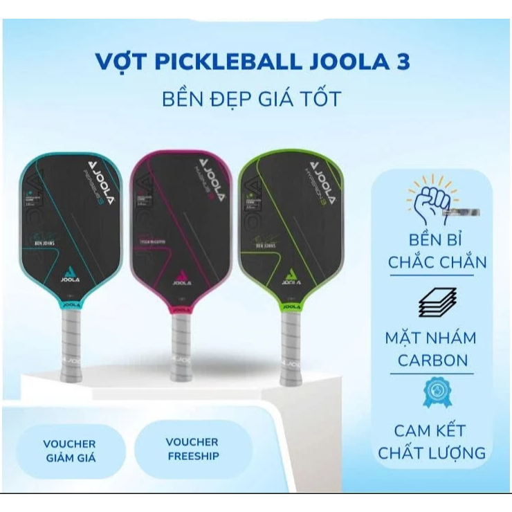 Vợt pickleball joola gen 3 phiên bản singnature bản 16mm check nfc Tặng  quấn cán