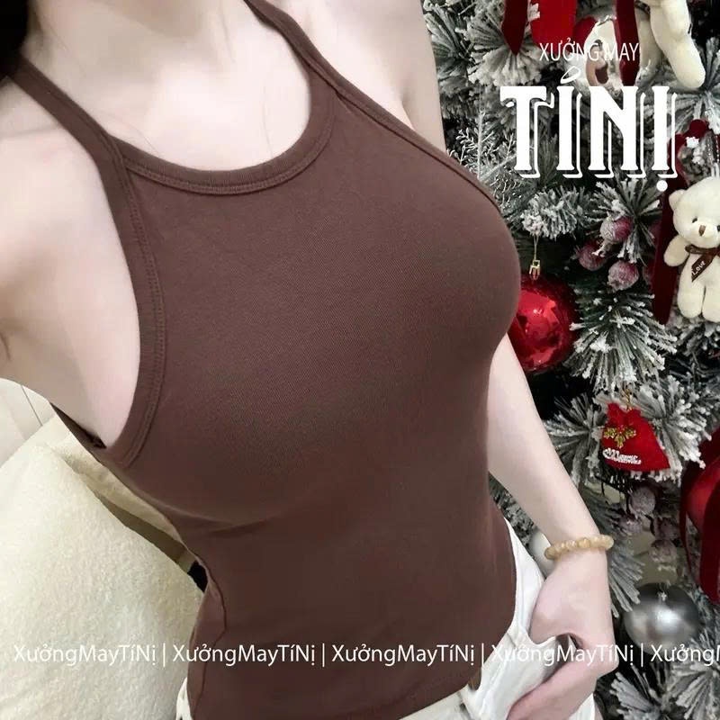 Xuongmaytini - Áo cổ yếm vải thun rip trung mềm mịn, tôn v1 Nữ ( mỏng )_A2 | BigBuy360 - bigbuy360.vn