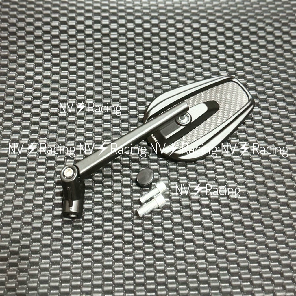 Kính chiếu hậu Magazi kiểu Oval sợi carbon ( 1 cây trái )