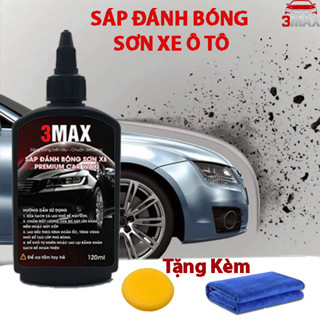  Sáp Đánh Bóng Ô Tô Chính Hãng 3Max - Phủ Bóng Sơn Xe - Tặng Mút Chuyên Dụng - Chống Tia UV 