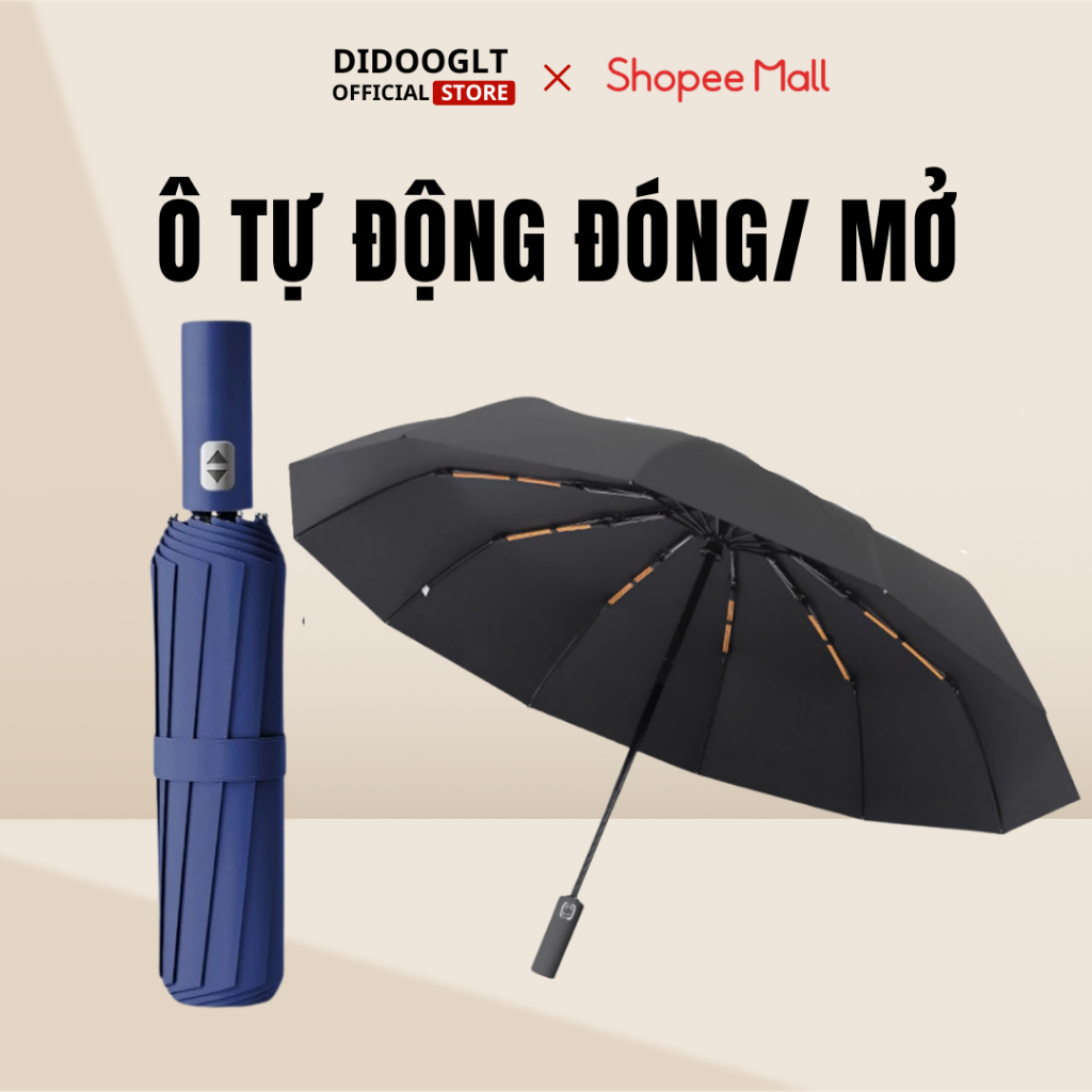 Ô Dù Che Mưa Đi Nắng Didooglt 10 Nan Cao Cấp Gấp Gọn Thủ Công Chống Tia UV, Nhỏ Gọn Cầm Tay Tiện Lợi
