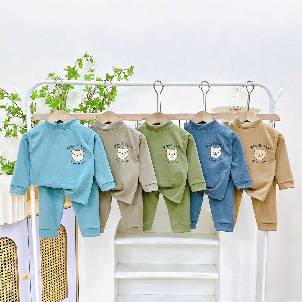 Combo Bộ Quần Áo Mùa Đông dày ấm Cổ Cao Chất Zip Lông Cao Cấp Cho Bé Từ 5-15kg & Trẻ Em 0-3.5 Tuổi T