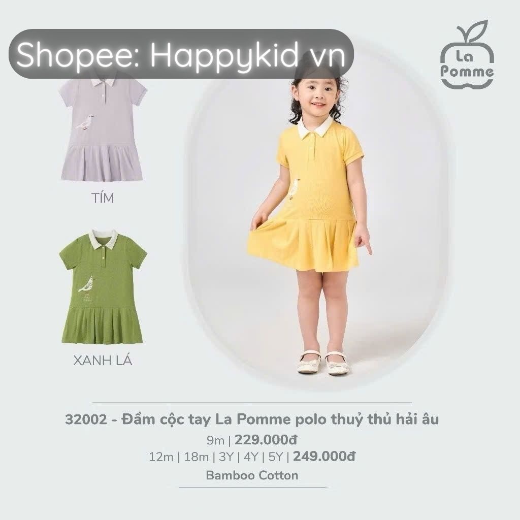 [LA POMME] 5Y Váy/ Đầm bộ cộc tay mùa hè cho bé gái LA POMME Thủy thủ Hải âu 32002