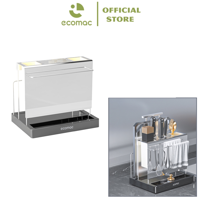 Kệ Để Đồ Nhà Bếp ECOMAC EC15 Cài Dao Đũa, Để Vung Thớt Đa Năng Tiện Lợi