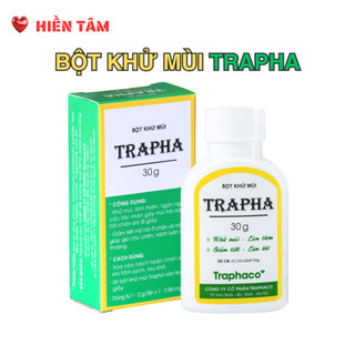 Bột khử mùi Trapha 30g, ngăn mùi hôi nách và hôi chân, giữ khô thoáng, hương thơm dịu nhẹ