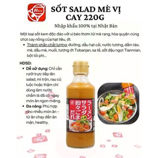 Sốt Salad Mè Vị Cay 220g   nhập khẩu 100% Nhật Bản   