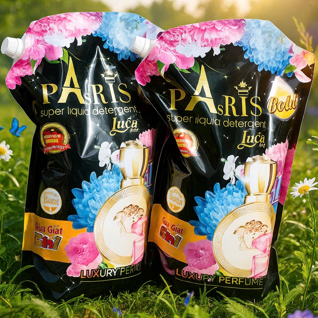 Nước Giặt Túi Paris 3.6L Hương Nước Hoa Pháp - Mẫu Cải Tiến 2025 - Đậm Đặc - Lưu Hương