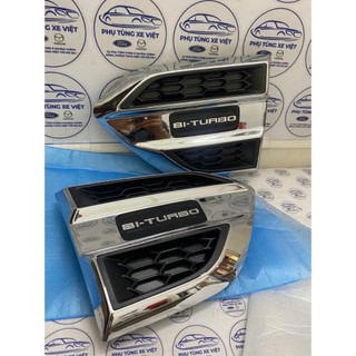 cặp ốp mang cá Ford Everest 2018 2019 2020 2021 (ốp mạ crom, chữ Bi-turbo) JB3Z9920000E JB3Z6320001F