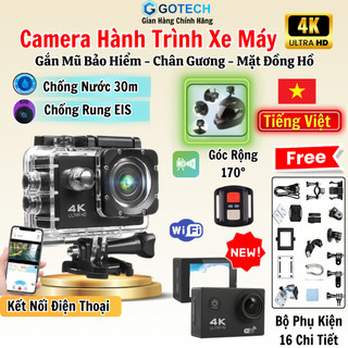  Camera Hành Trình 4K Ultra HD mini Wifi Kết Nối Với Điện Thoại camera hành trình xe máy phượt xe đạp chống rung chống 