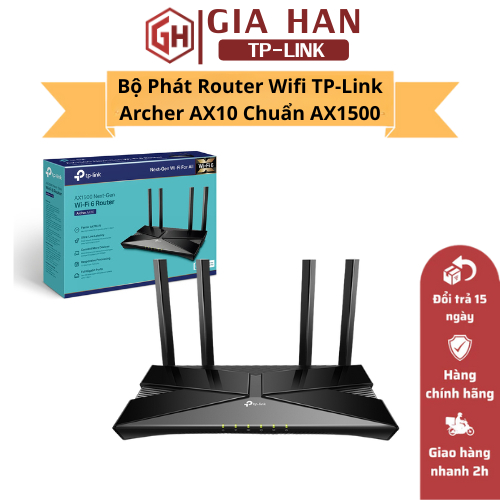 [Wi-Fi 6 Tốc Độ Cao] Bộ Phát Router Wifi TP-Link Archer AX10 Chuẩn AX1500