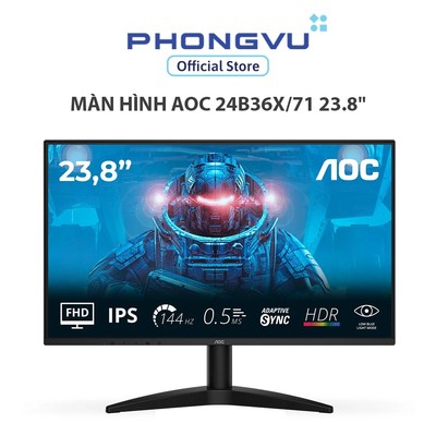 Màn hình Aoc 24B36X/71 23.8" (FHD 1920 x 1080/ IPS/ 144Hz/ 0.5 ms) - Bảo hành 36 tháng