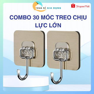  Combo 30 Móc treo Móc Dán Tường Siêu Dính Móc Inox Chắc Chắn chịu lực lớn không cần khoan đục 