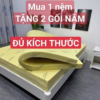  { Đủ Kích Thước} NỆM CAO SU NON AMERICAN  Ép tổng hợp  ÊM ÁI - TẶNG 2 GỐI NẰM HƠI 