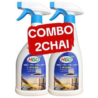 [COMBO 2] Tẩy Dầu Mỡ Nhà Bếp HGO, Tẩy Dầu Mỡ Máy Hút Mùi, Xoong Nồi, Tường Ốp, Chậu Rửa Bát 500ml