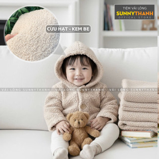  🐏 CỪU HẠT 🐏 Vải Lông Cừu San Hô Dày Dặn Mịn May Vỏ Bọc Ghế Sofa Làm Đồ Thủ Công Tiệm SunnyThanh 
