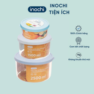 Hộp nhựa tròn trong suốt đựng thực phẩm INOCHI đủ size an toàn tiện lợi 