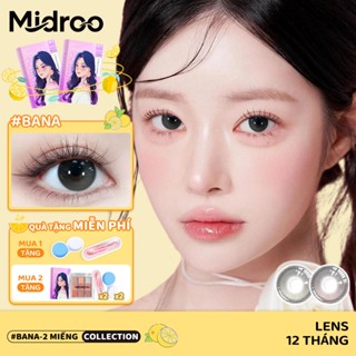 Midroo Lens 2 Chiếc 0-6 Độ Xám Lens Mắt 14.2mm Lens Cận Bana Kính áp Tròng 1 Năm