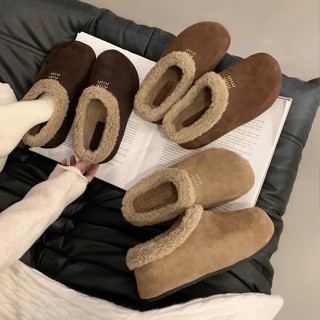   HÀNG L1-FULLBOX HỘP ĐẸP  Dép sục lông cừu cao cấp HARU bản QCCC 3 màu đế đúc cao su non êm chân 